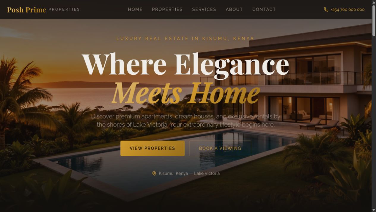 Posh Prime Properties project preview