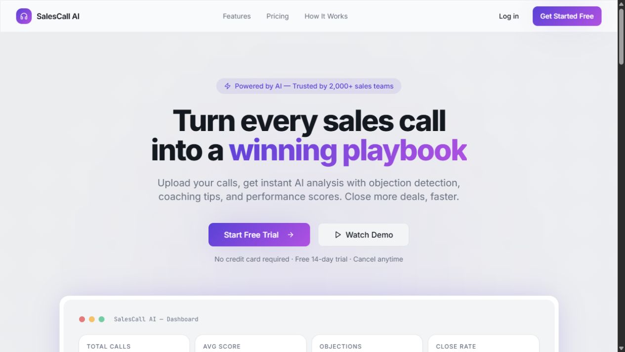 SalesCall AI project preview